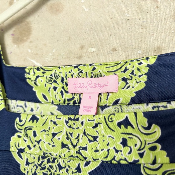 Lilly Pulitzer Silk Stretch Dress in Newport Navy Blue - Picture 2 of 4